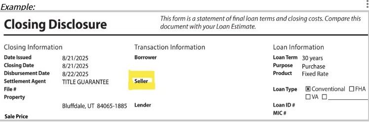 Closing Document Example