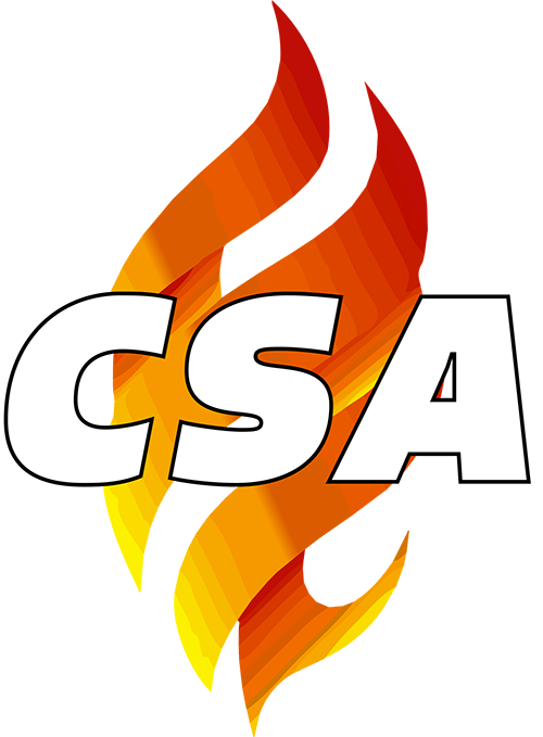 Illustration of fire in cone shape with CSA in the middle